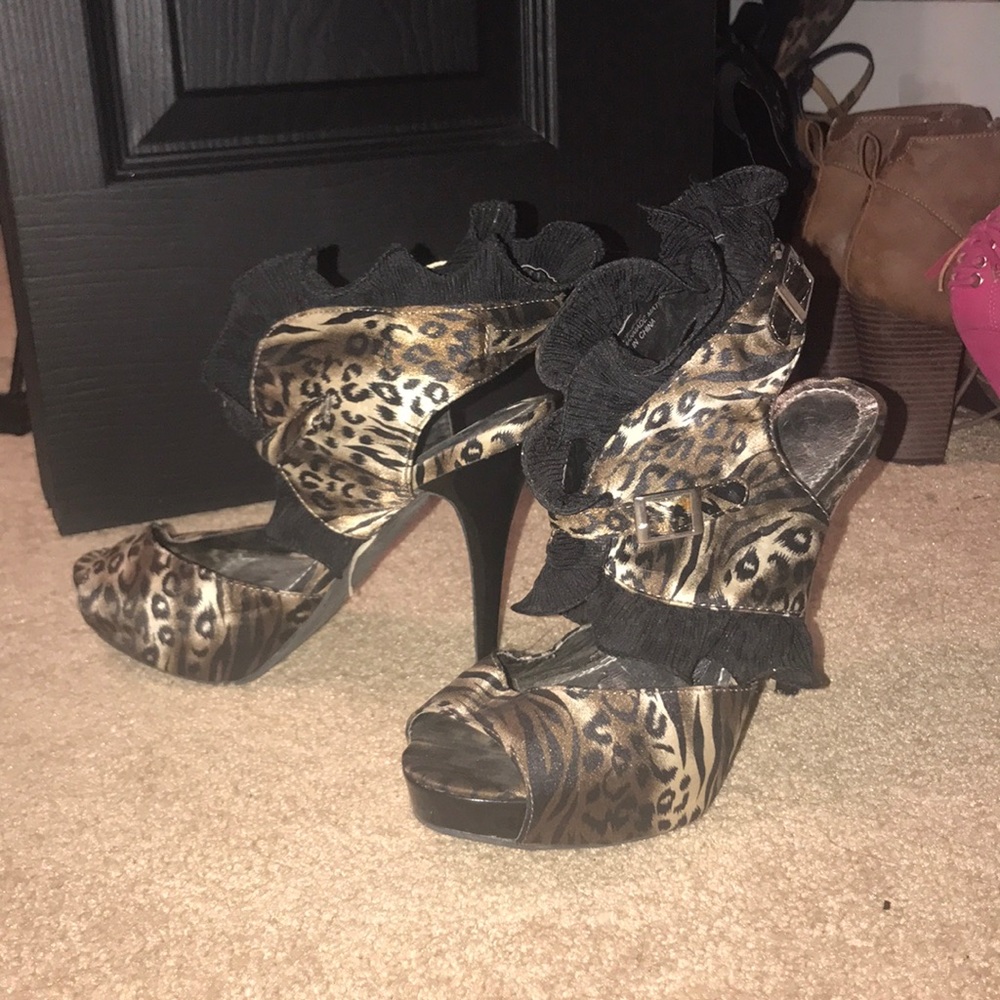 Leopard print heels